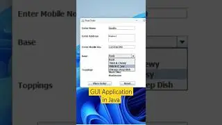 GUI Application in Java #viral #shortsfeed  #viralvideo #youtubeshorts #shorts #java #coding #swing