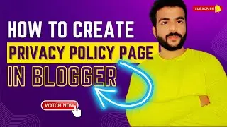 How To Create Privacy Policy Page In Blogger💻| Privacy Policy Page Generator💵| Privacy Policy Page😬