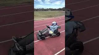 NINEBOT GO KART PRO| LEVEL 4 TRACK MODE, 23 MPH| #SHORTS| HALF DOUGHNUT & S LITTLE SPIN OUT