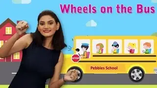 Wheels on the Bus With Actions | Wheels on the Bus Go Round and Round With Actions | English Rhymes