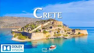 FLYING OVER CRETE (4K UHD) • Amazing Stunning Footage, Scenic Relaxation Film with Calming Music