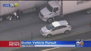 Pursuit Of Suspected Stolen Vehicle Ends After CHP Deploys Spike Strips