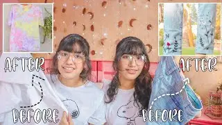 DIYing and flipping our old and simple clothes | diy pants, tie die + much more | Diy Twins