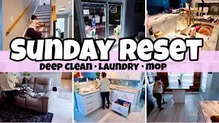 SUNDAY RESET CLEANING MOTIVATION | MESSY HOUSE CLEAN WITH ME | WHOLE HOUSE SPEED CLEANING MOTIVATION