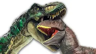 EPIC T REX vs Carnotaurus Dinosaur Battle! Jurassic World Tyrannosaurus Rex and More Dinosaurs Fight