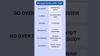 Phrasal Verbs with GO | English Speaking