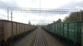 Ускоренная сьемка из хвостового вагона. Крутой таймлапс. Railway timelapse.