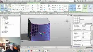 pad01 Pattern a surface and apply a Curtain Wall, Pattern Based Panel