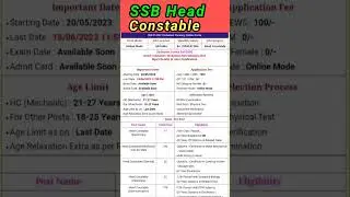 Sashastra Seema Bal New vacancy || SSB new vacancy 2023 || SSB new requirements 2023 