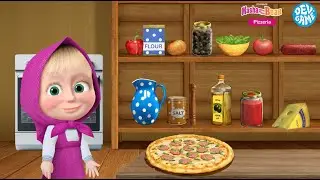 How to Make sausage Pizza with Masha and the Bear? Best cooking games for kids