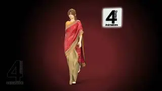 Animated 3D Saree Simulation | 4 SHORES ANIMATIONS