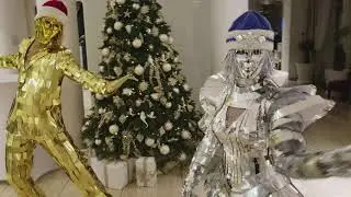 Зеркальные люди на Новый Год. Шоу-балет LIGHT. Одесса