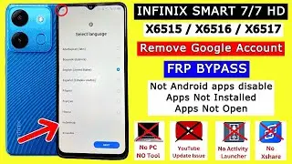 Infinix Smart 7/7 HD FRP Bypass Android 12 Without PC / No Activity Launcher | Google Account Bypass