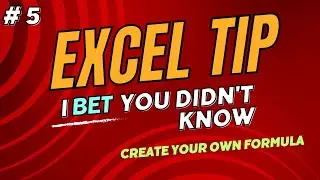 Create Your Own Formula In Excel | Excel Shorts | Excel Tips & Tricks