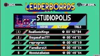 Sonic Mania Plus Studiopolis Act 1 Speedrun 42.94 (Tails)