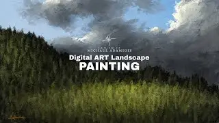 DIGITAL ART - Let's paint a beautiful Mountain Scenery!