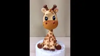 Жирафик ( мк жираф из мастики )( How to Make a Cute Fondant Giraffe). Танинторт