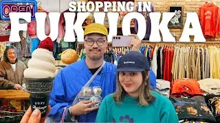 Thrifting in Japan 🇯🇵 Vintage Shopping in Fukuoka Vlog, Best Yatai Food Stalls, Places to Eat 2024