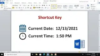 Shortcut Key to Insert Current Date & Time In MS Word