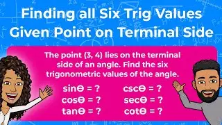 Finding All Six Trig Values Given a Point on the Terminal Side | Trigonometry | Partners in Prime