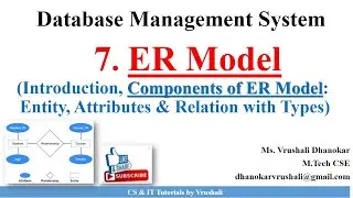 DBMS 7: ER Model | Components of ER Model | Entity | Attributes | Relations with Examples