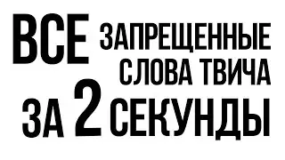 ВСЕ ЗАПРЕЩЕННЫЕ СЛОВА ТВИЧА ЗА 2 СЕКУНДЫ (перезалив)