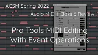 How To Edit MIDI In Pro Tools And Programming Original Sounds