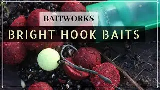 Carp fishing - Baitworks bright hook baits.