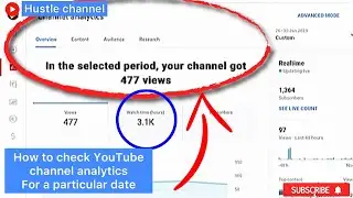 How to check YouTube channel Analytics with costomise date 