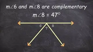 Given complementary angles and a straight angle find the missing angle - Math answers
