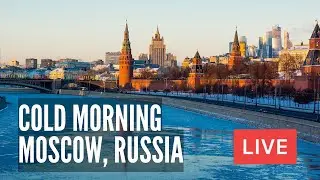 Winter COLD Friday Morning in MOSCOW! -18C🥶 LIVE