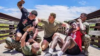 US Marines vs College Football Players | WHOS FITTER?