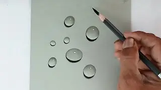 How to draw water drop / Easy pencil drawing/