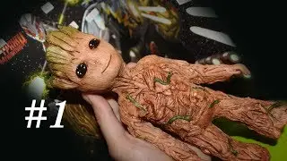 How to make realistic baby Groot 💖PART 1💖 Polymer clay tutorial