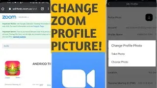 Zoom App Profile Picture Change Option Not Available Problem Solved || How To Change Profile Picture