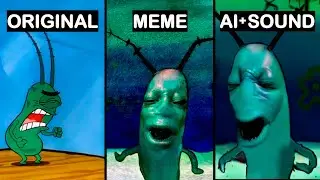 Plankton Moaning Original VS Meme VS Ai Version | meme sound effect