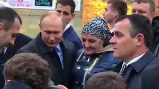 Путин в Дагестане встретился с жителями Махачкалы
