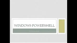 Powershell For Beginners |  Intro to Windows PowerShell