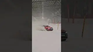 This is what you can do with Audi SQ8 e-tron in indoor snow arena.