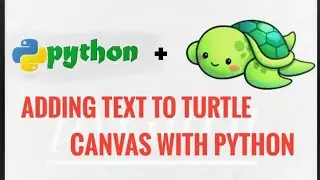 pyTurtle 10 | Adding text in turtle canvas | Python | 