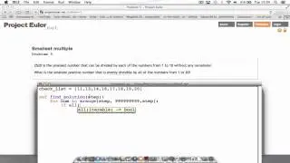 Project Euler Problem 5 Python