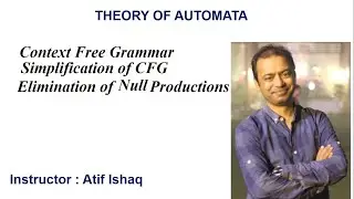 Theory of Automata | Simplification of CFG (Elimination of Null Productions)