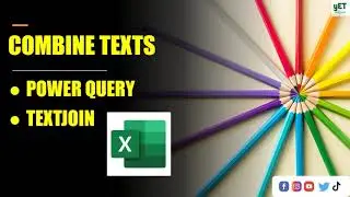 Combine Texts in Excel || Power Query || Text.Combine || Textjoin Function