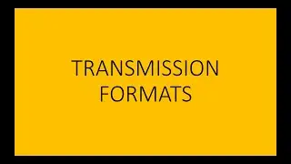 Transmission formats in serial communication