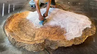 Extra Large Burl Wood With Unusual Shapes Is Made Into Coffee Tables Of Great Value / Woodworking