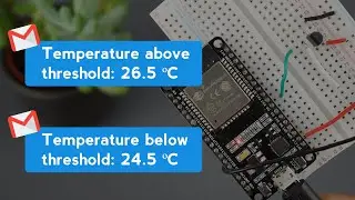 ESP32 Email Alert Based on Temperature Threshold (change values on web server)