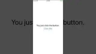 ios button click event change label text example