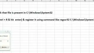 component 'MSWINSCK OCX' or one of its dependencies not correctly registered a file is missing