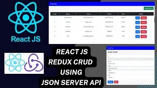 React JS  REDUX crud actions using JSON-SERVER API | React redux crud actions | React Redux tutorial