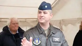 Lt. Col Barnhart's unveiling of the memorial to the young men who died in the B-24 crash on Mendip.